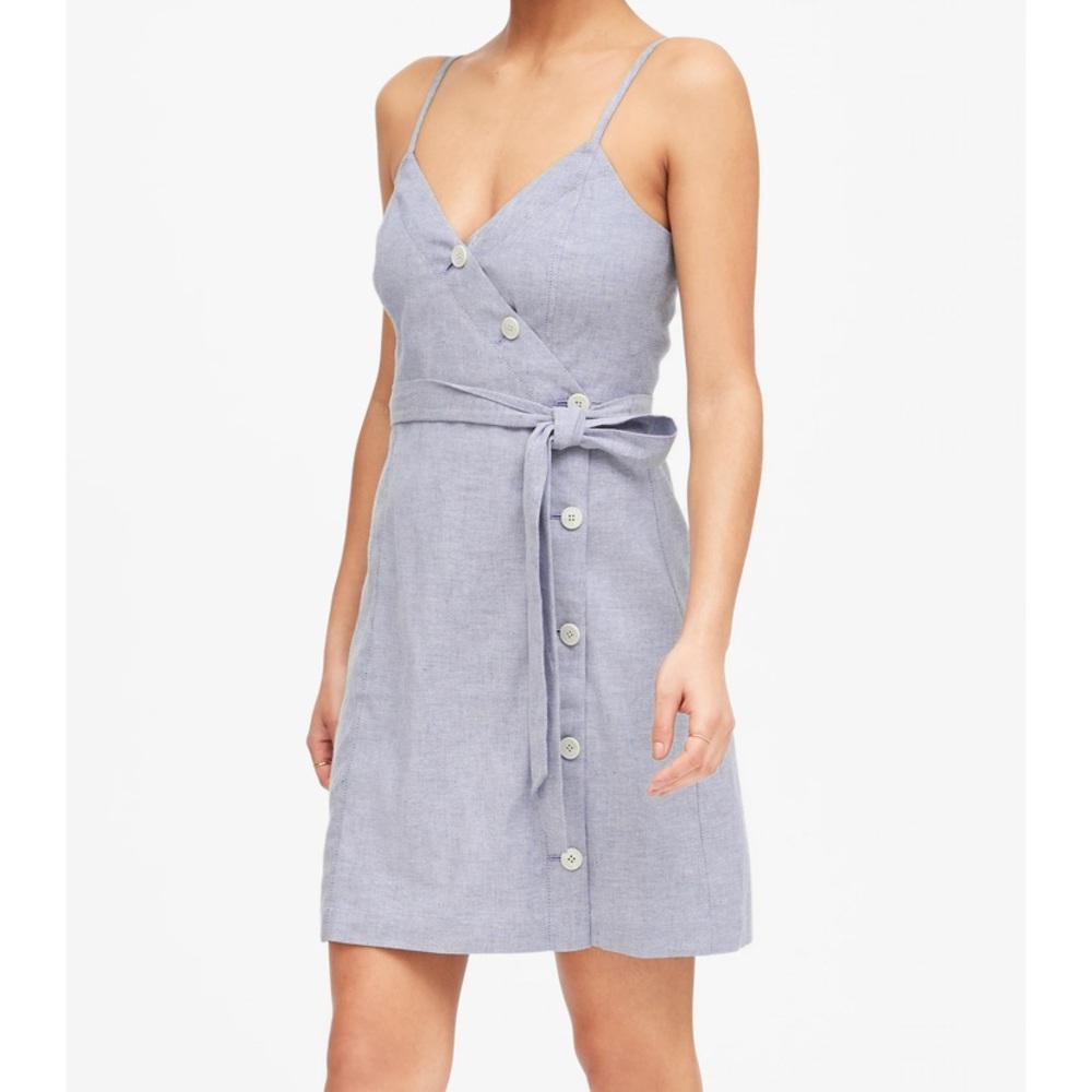 NWOT Banana Republic Linen-Cotton Mini Dress Petite
